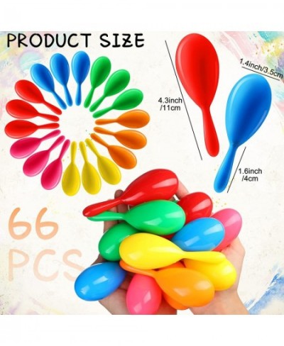 66 Packs Neon Maracas Mini Mexican Party Favors Plastic Shakers Noisemaker Toys for Cinco De Mayo Fiesta Birthday Musical Ins...