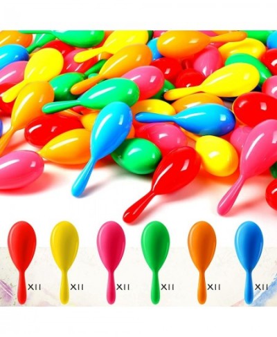 66 Packs Neon Maracas Mini Mexican Party Favors Plastic Shakers Noisemaker Toys for Cinco De Mayo Fiesta Birthday Musical Ins...