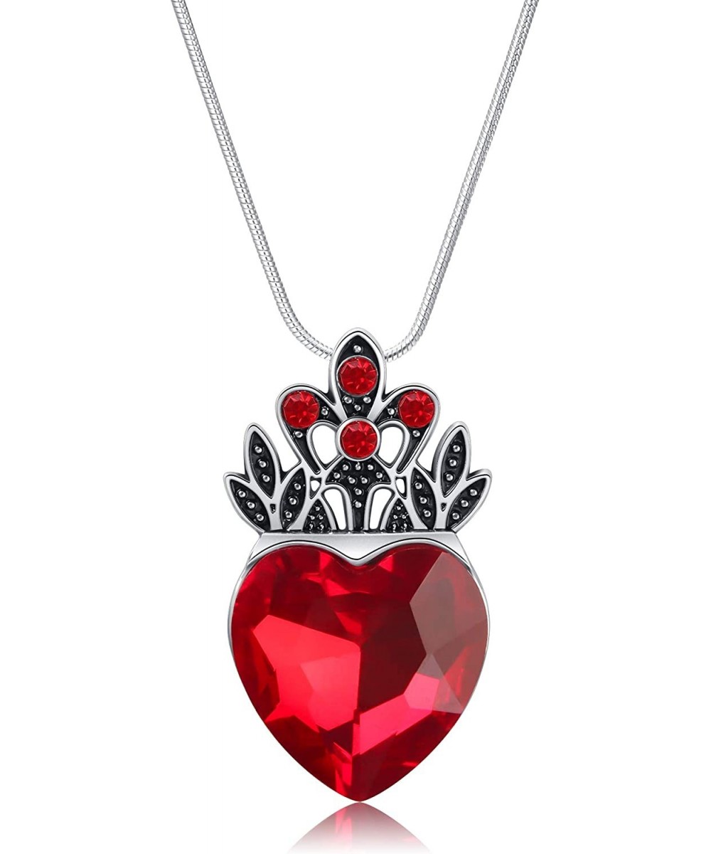 Evie Red Heart Necklace Descendants Princess Costume Queen of Hearts Fan Jewelry for Girls Teens Halloween Parties $17.50 - K...