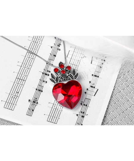 Evie Red Heart Necklace Descendants Princess Costume Queen of Hearts Fan Jewelry for Girls Teens Halloween Parties $17.50 - K...