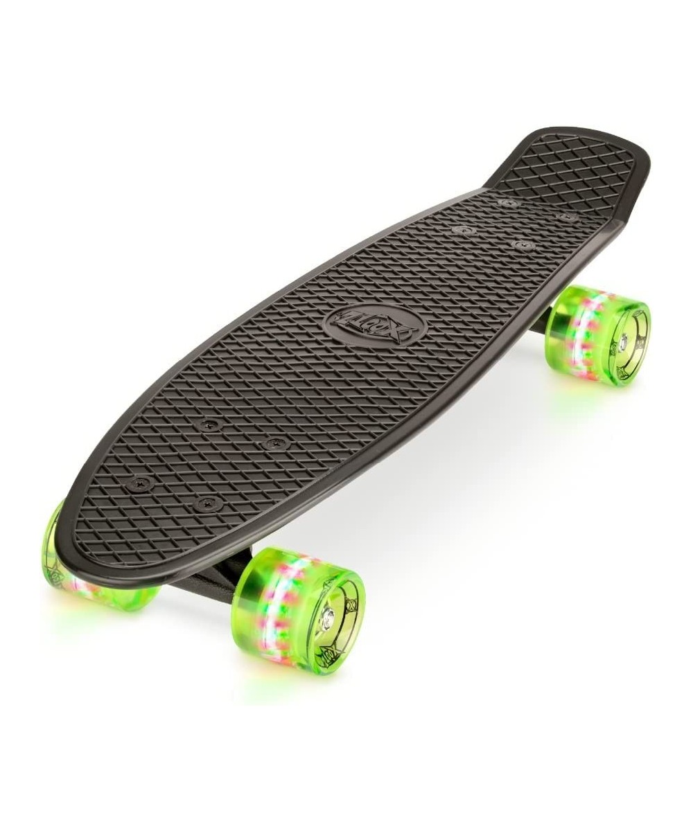 Kid's Complete Retro Plastic Skateboard with LED Light Up Wheels $85.15 - Kids' Outdoor Furniture