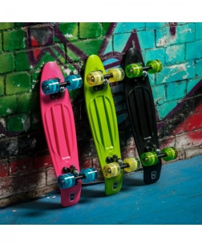 Kid's Complete Retro Plastic Skateboard with LED Light Up Wheels $85.15 - Kids' Outdoor Furniture