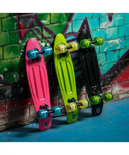 Kid's Complete Retro Plastic Skateboard with LED Light Up Wheels $85.15 - Kids' Outdoor Furniture