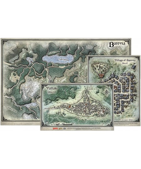 D&D: Curse of Strahd: Barovia 3 Map Set - GF9's Official Dungeons & Dragons Tapletop Maps Multicoloured (GF972803) $67.73 - B...