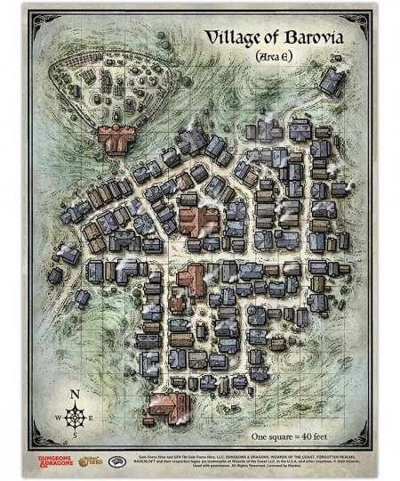 D&D: Curse of Strahd: Barovia 3 Map Set - GF9's Official Dungeons & Dragons Tapletop Maps Multicoloured (GF972803) $67.73 - B...