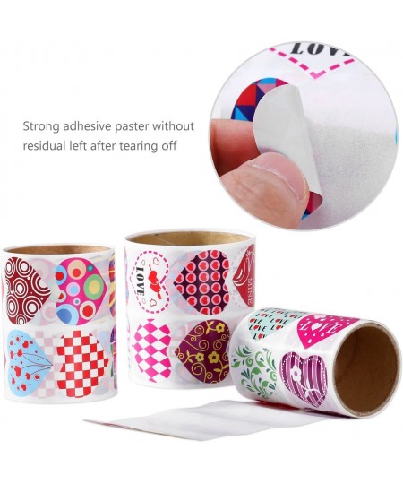 Heart Roll Sticker Tag Stickers Gift Labels Decals for Wedding Valentine's Favor 13 Assorted Designs 3 Rolls/ 270pcs $21.08 -...