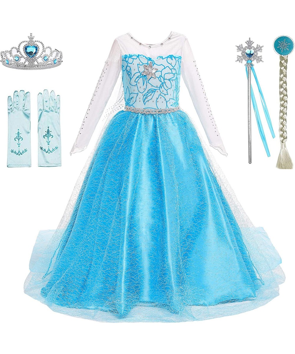 Princess Costume Birthday Party Dress Up for Little Girls with Wig Crown Wand Gloves Accessories 3-10 Years $42.13 - Kids' Co...