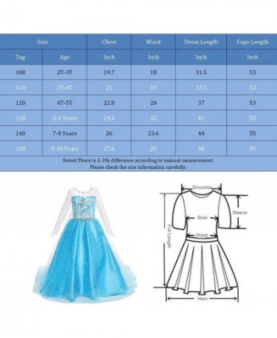 Princess Costume Birthday Party Dress Up for Little Girls with Wig Crown Wand Gloves Accessories 3-10 Years $42.13 - Kids' Co...