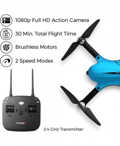 F100GP Drone with Camera for Adults - GoPro Compatible RC Drone with 1080p HD Video Drone Camera Long Range Brushless Quadcop...