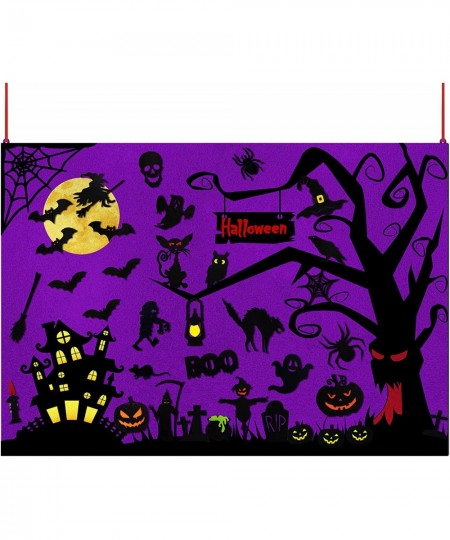 Halloween Felt Crafts for Kids Halloween Felt Board for Toddlers Classroom Craft Project Felt Toy Scary Tree Display Home Hol...