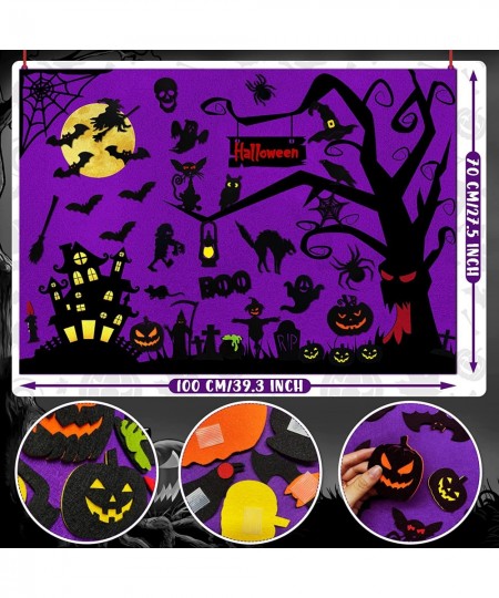 Halloween Felt Crafts for Kids Halloween Felt Board for Toddlers Classroom Craft Project Felt Toy Scary Tree Display Home Hol...