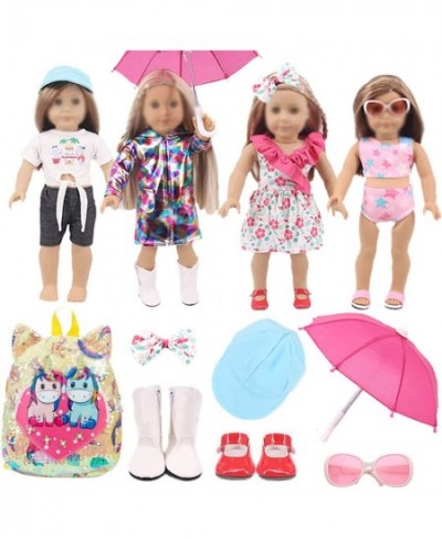 Fashion Doll Clothes Accessories Play Set for 18 inch Dolls Include Backpack Umbrella Outfit Bikini Shoes Sunglasses (No Doll...