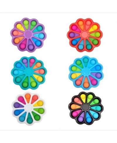 Flower Dimple Fidget Toy - Simple Flower Dimple Digit Toy - 10 Colorful Pop Bubbles Sensory Toy Stress and Anxiety Relief Toy...