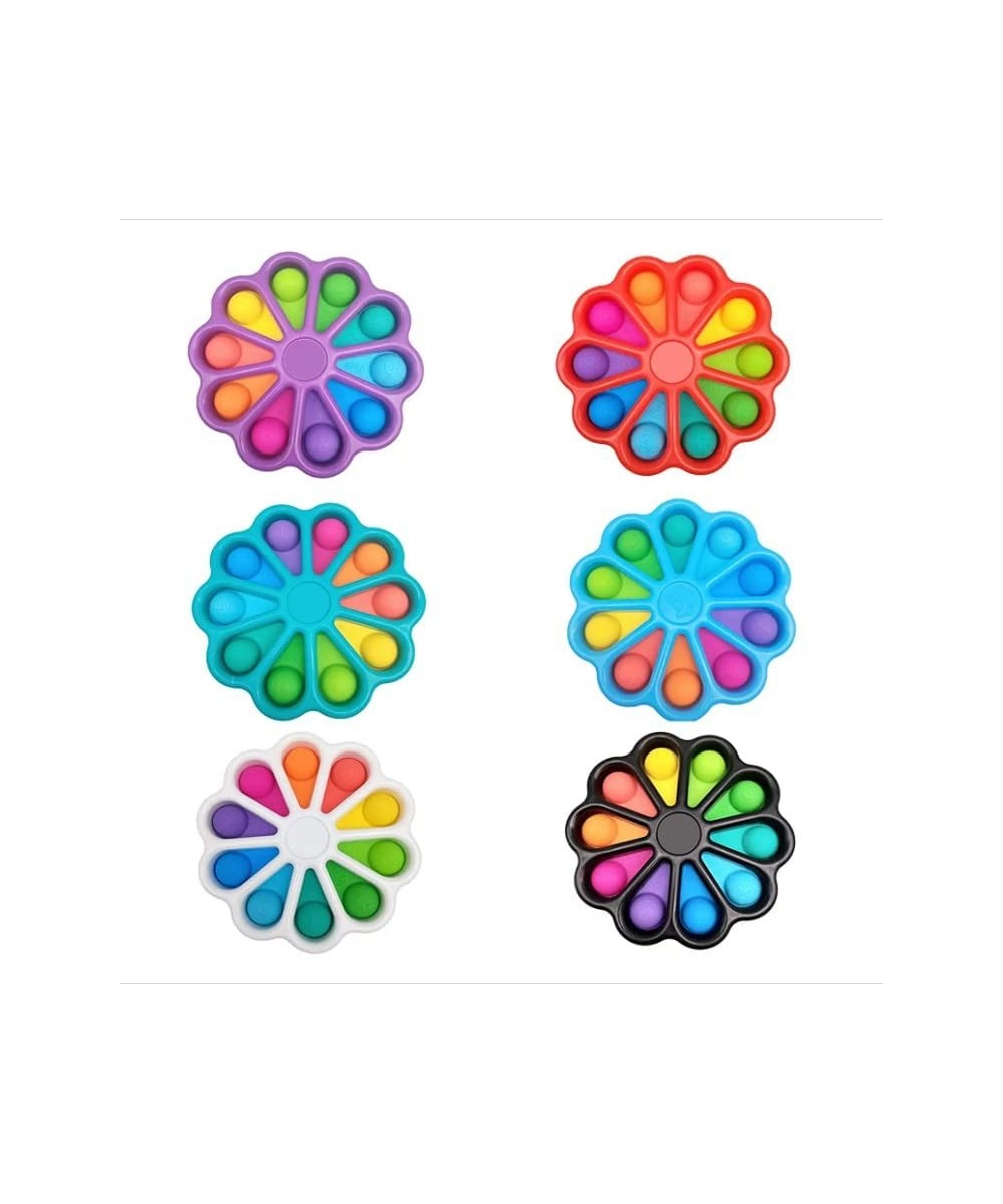 Flower Dimple Fidget Toy - Simple Flower Dimple Digit Toy - 10 Colorful Pop Bubbles Sensory Toy Stress and Anxiety Relief Toy...