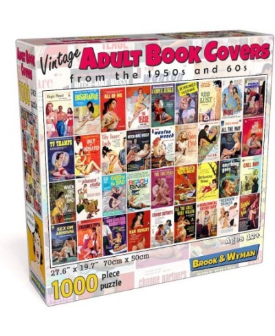 Vintage Adult Book Covers 1000 Piece Jigsaw Puzzle $31.61 - Jigsaw Puzzles