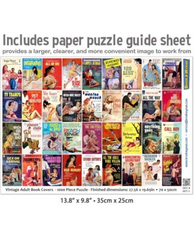 Vintage Adult Book Covers 1000 Piece Jigsaw Puzzle $31.61 - Jigsaw Puzzles