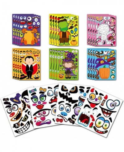 28 Sheets with 2 Sticker Sizes - Make A Face Stickers for Pumpkins - Halloween Art Party Favors Sticker Sheets - Make Your Ow...