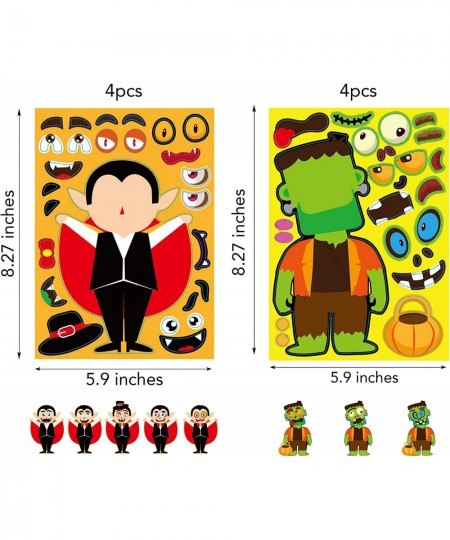 28 Sheets with 2 Sticker Sizes - Make A Face Stickers for Pumpkins - Halloween Art Party Favors Sticker Sheets - Make Your Ow...