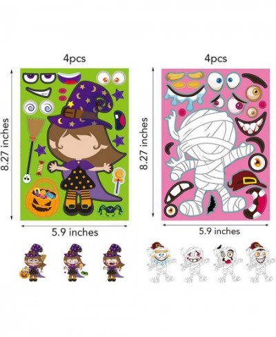 28 Sheets with 2 Sticker Sizes - Make A Face Stickers for Pumpkins - Halloween Art Party Favors Sticker Sheets - Make Your Ow...