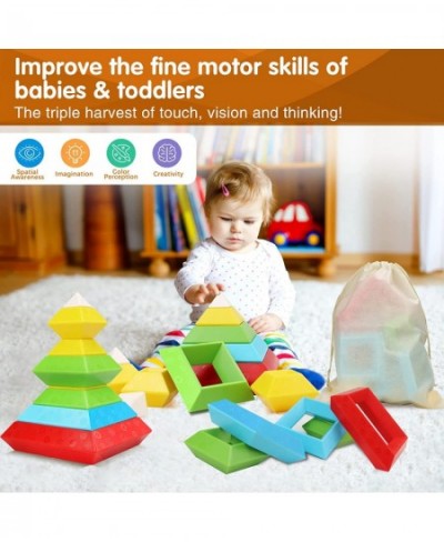 30Pcs Stacking Toys for Toddlers 1-3 2-4 3-5 Year Old Building Blocks Toys Mega Educational Preschool Learning Activities Tod...