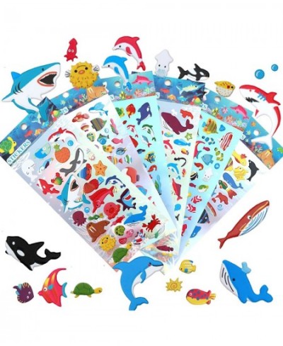 Ocean Fish Sticker 6 Different Sheets Kids Stickers 3D Puffy Sticker Stickers for Boys Girls Teachers Birthday Gift Party Sup...