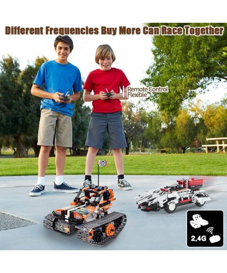 3-in-1 STEM Remote Control Building Kits-Tracked Car/Robot/Tank 2.4Ghz Rechargeable RC Racer Toy Set Gift for 8-12 14 Year Ol...