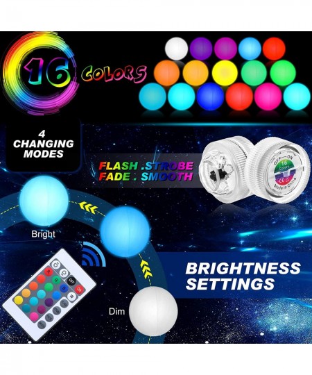 2 Sets Lights up LED Beach Ball 16 Inch Floating Pool Lights Remote Control 16 Colors 4 Models Waterproof Adjustable Brightne...