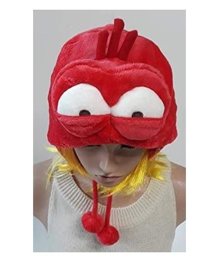 Cartoon Larva red Doll Figure Hat Cap Earmuffs Pretend Play Costume Incredible Comic Show Larva $27.77 - Kids' Dress-Up Acces...