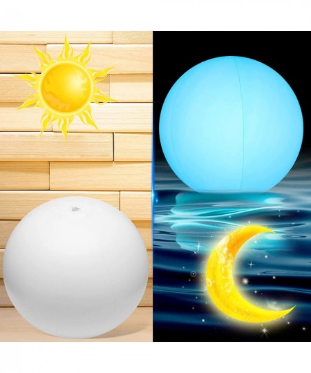 2 Sets Lights up LED Beach Ball 16 Inch Floating Pool Lights Remote Control 16 Colors 4 Models Waterproof Adjustable Brightne...