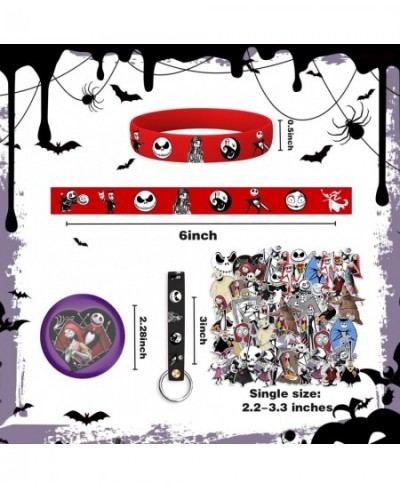 86pcs Nightmare Party Favors Birthday Party Supplies Set Include 50pcs Stickers 12pcs Key Chains 12pcs Buttons and 12pcs Brac...