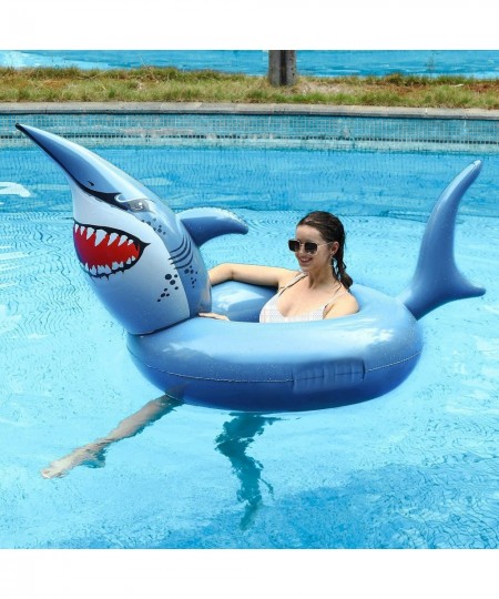 Shark Pool Floats Giant Inflatable Pool Float Swimming Ring Pool Party Floaties for Kids Adults $32.24 - Swimming Pool & Outd...