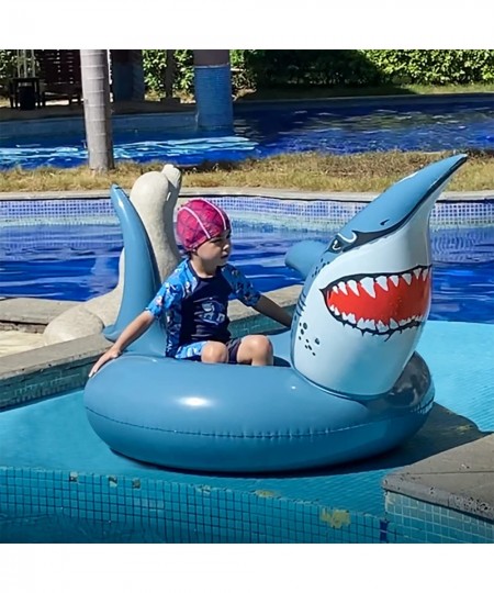 Shark Pool Floats Giant Inflatable Pool Float Swimming Ring Pool Party Floaties for Kids Adults $32.24 - Swimming Pool & Outd...