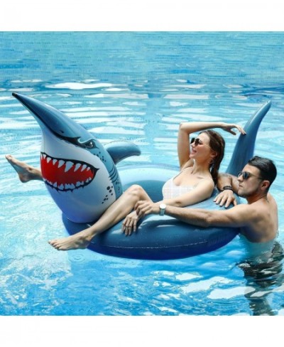 Shark Pool Floats Giant Inflatable Pool Float Swimming Ring Pool Party Floaties for Kids Adults $32.24 - Swimming Pool & Outd...