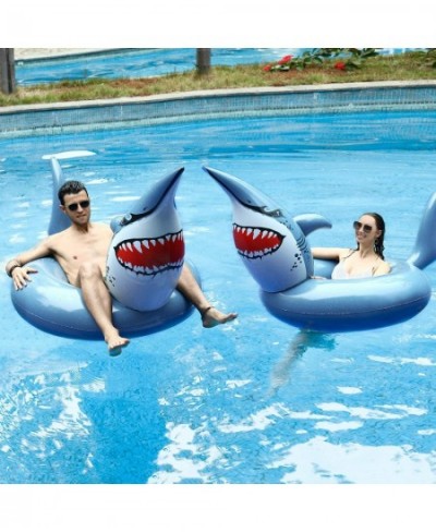 Shark Pool Floats Giant Inflatable Pool Float Swimming Ring Pool Party Floaties for Kids Adults $32.24 - Swimming Pool & Outd...