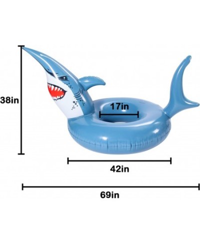 Shark Pool Floats Giant Inflatable Pool Float Swimming Ring Pool Party Floaties for Kids Adults $32.24 - Swimming Pool & Outd...