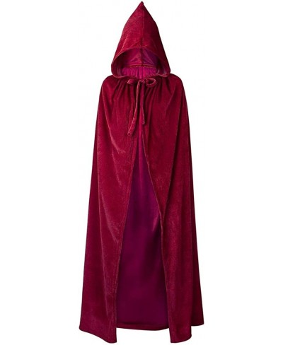 Hooded Cloak Unisex Cloak with Hood Halloween Christmas Cloak Vampire Witch Cape Cosplay Costume $29.04 - Kids' Costumes