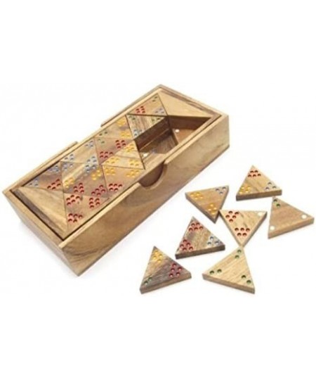 Tri Domino Wooden Classic Game. (Free A Gift Wooden Dragon Pencil Handmade). $68.35 - Domino & Tile Games