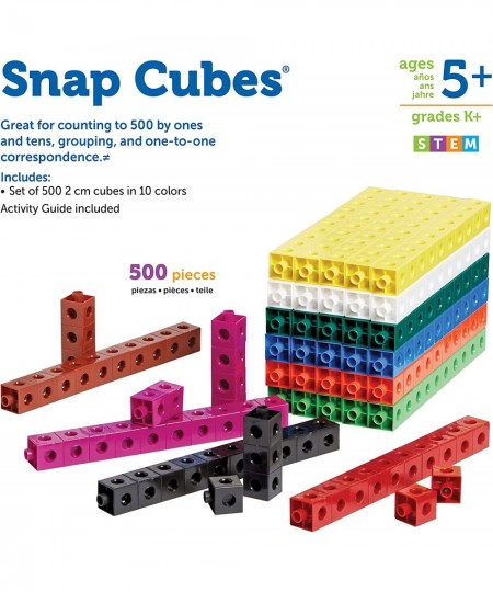 Snap Cubes Educational Counting Toy Set of 500 Cubes Ages 5+ $92.03 - Early Development & Activity Toys