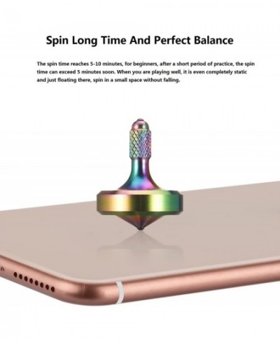 Exquisite Metal Spinning Top Nicely Machined Stainless Steel Fidget Desk Toy Perfect Balance Spin Time for Over 9 Mins Waste ...