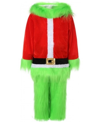 Kids Girls Boys Christmas Cosplay Costume Green Furry Monster Santa Claus Suit Xmas?Clothes Set $60.74 - Kids' Costumes