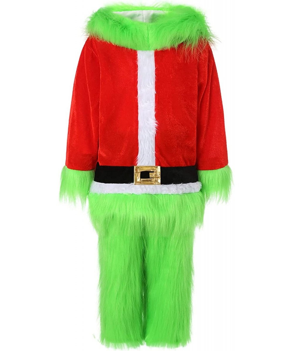 Kids Girls Boys Christmas Cosplay Costume Green Furry Monster Santa Claus Suit Xmas?Clothes Set $60.74 - Kids' Costumes