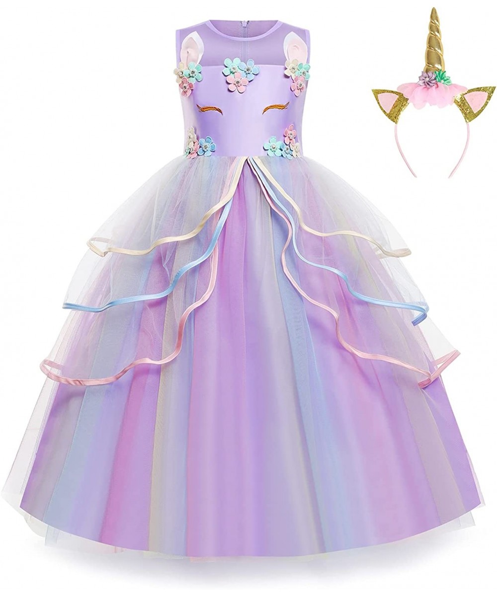 Princess Unicorn Dress for Girls - Unicorn Costume with Headband Birthday Pageant Halloween Party Dresses Up 3-12Y $50.06 - K...