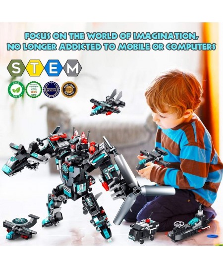 STEM Robot Building Toys 577 PCS Construction Toys 25-in-1 STEM Toys for 6 Year Old Boys Creative Building Bricks Engineering...