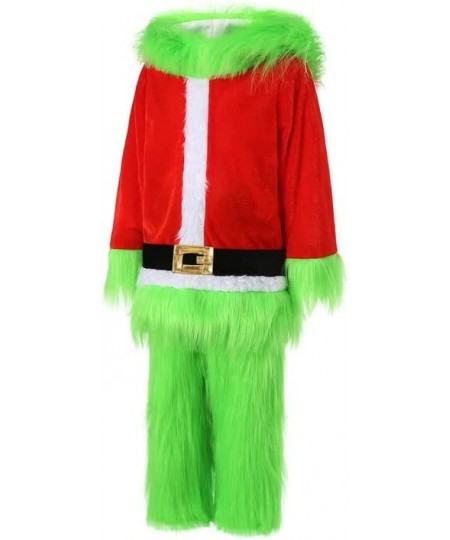 Kids Girls Boys Christmas Cosplay Costume Green Furry Monster Santa Claus Suit Xmas?Clothes Set $60.74 - Kids' Costumes