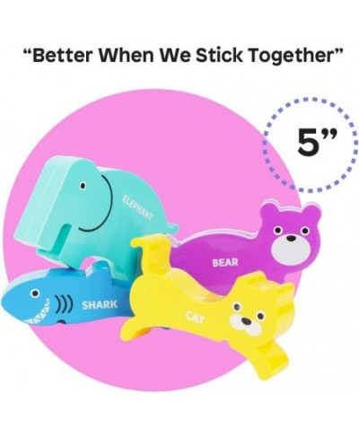 Plastic Rainbow Stacking Block Toy Set - Baby Animal Building Shape Sorter Blocks - Great Educational Learning Toy for Kids C...