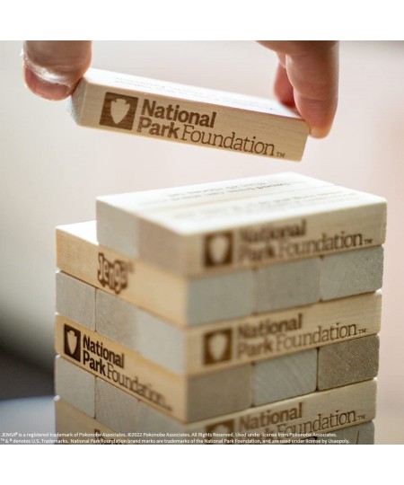 JENGA National Parks | Classic Jenga Wooden Block Game with a National Parks Theme | Perfect Travel Game for Families | Celeb...