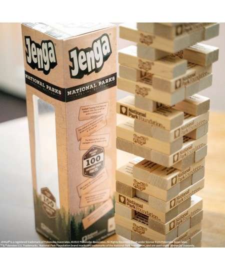 JENGA National Parks | Classic Jenga Wooden Block Game with a National Parks Theme | Perfect Travel Game for Families | Celeb...