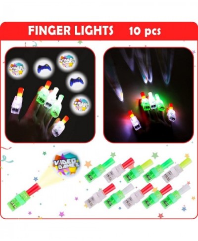 Video Game Birthday Party Favors Gift for Kids 10 set Gaming Straws Slap Bracelets Finger Lights Tattoos Controller Decoratio...