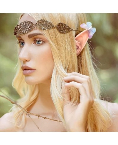 4 Pairs Halloween Fairy Ears Latex Pixie Elf Ears Soft Fake Ears Cosplay Costume Dress Up Masquerade Party Vampire Fairy Ears...