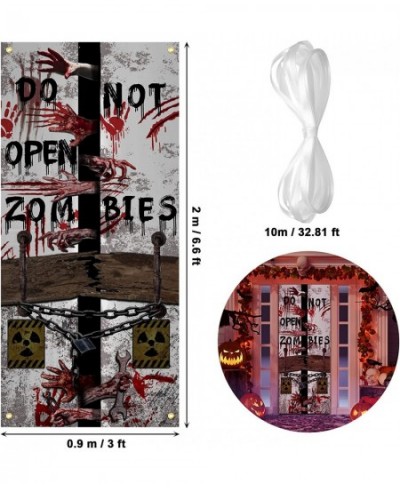 Halloween Zombies Door Cover Party Accessory Horror Halloween Decoration Poster Do Not Open Door Zombie Party Supplies 6.56 x...